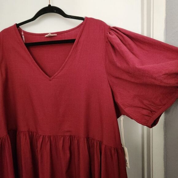 a.n.a A New Approch Womens Casual Short Sleeve VNeck Layered Mini Dress Size XXL - Picture 2 of 6